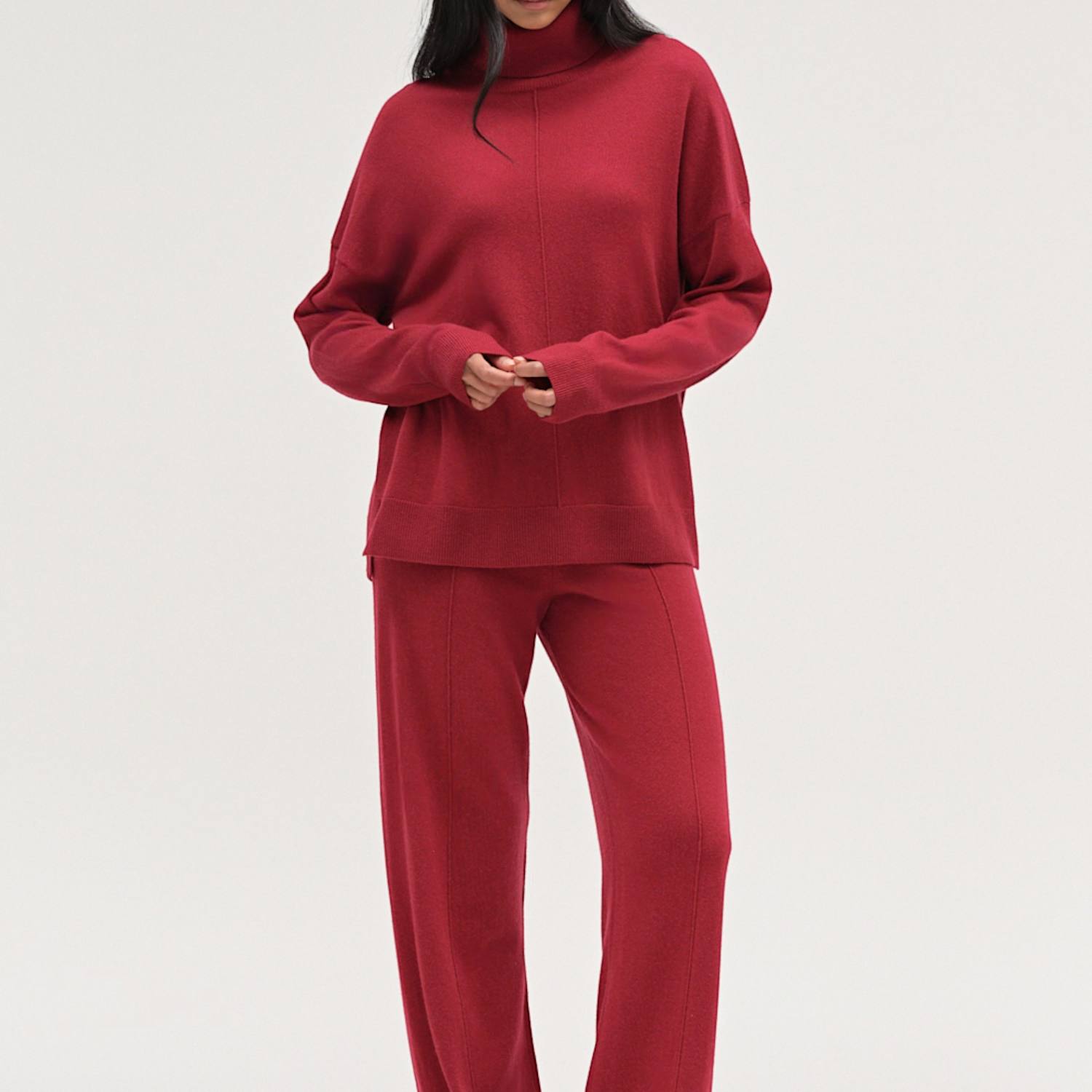 Chinti & Parker Women's Wool Rich Roll Neck Jumper with Cashmere - Small - Red - Available at M&S