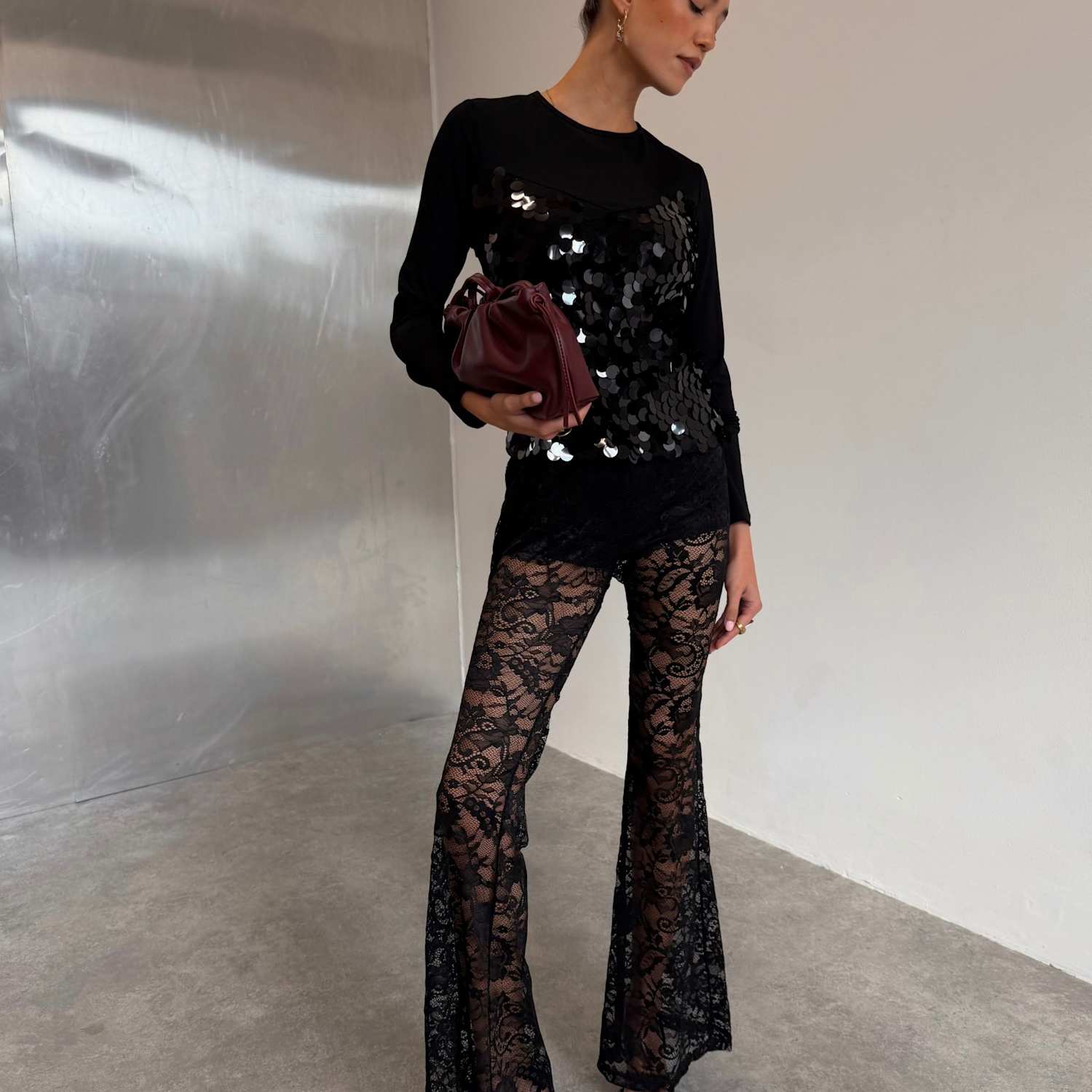 Never Fully Dressed Women's Sheer Lace Trousers - 8 - Black - Available at M&S