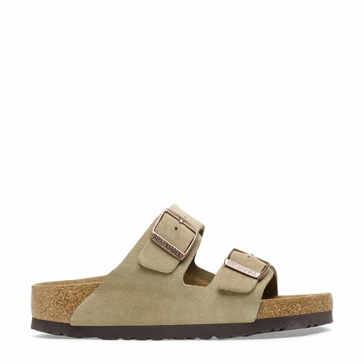 Birkenstock Women's Arizona Buckle Flat Footbed Sandals - 7½ - Taupe - Available at M&S