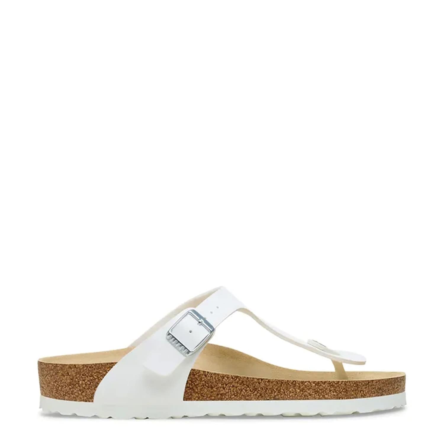 Birkenstock Women's Gizeh Metallic Flat Footbed Sandals - 7½ - White - Available at M&S