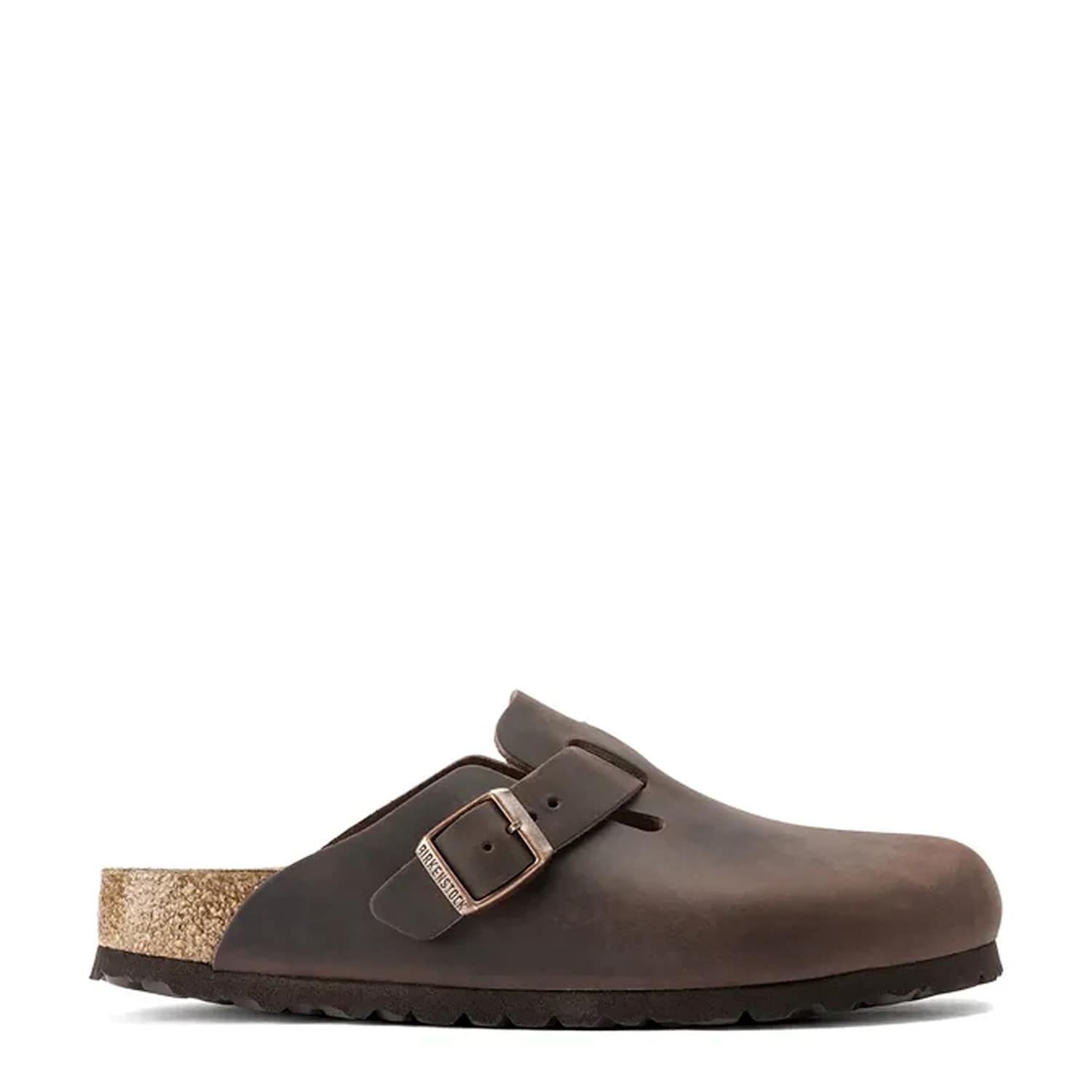 Birkenstock Women's Boston Leather Buckle Flat Footbed Clogs - 9 - Brown - Available at M&S