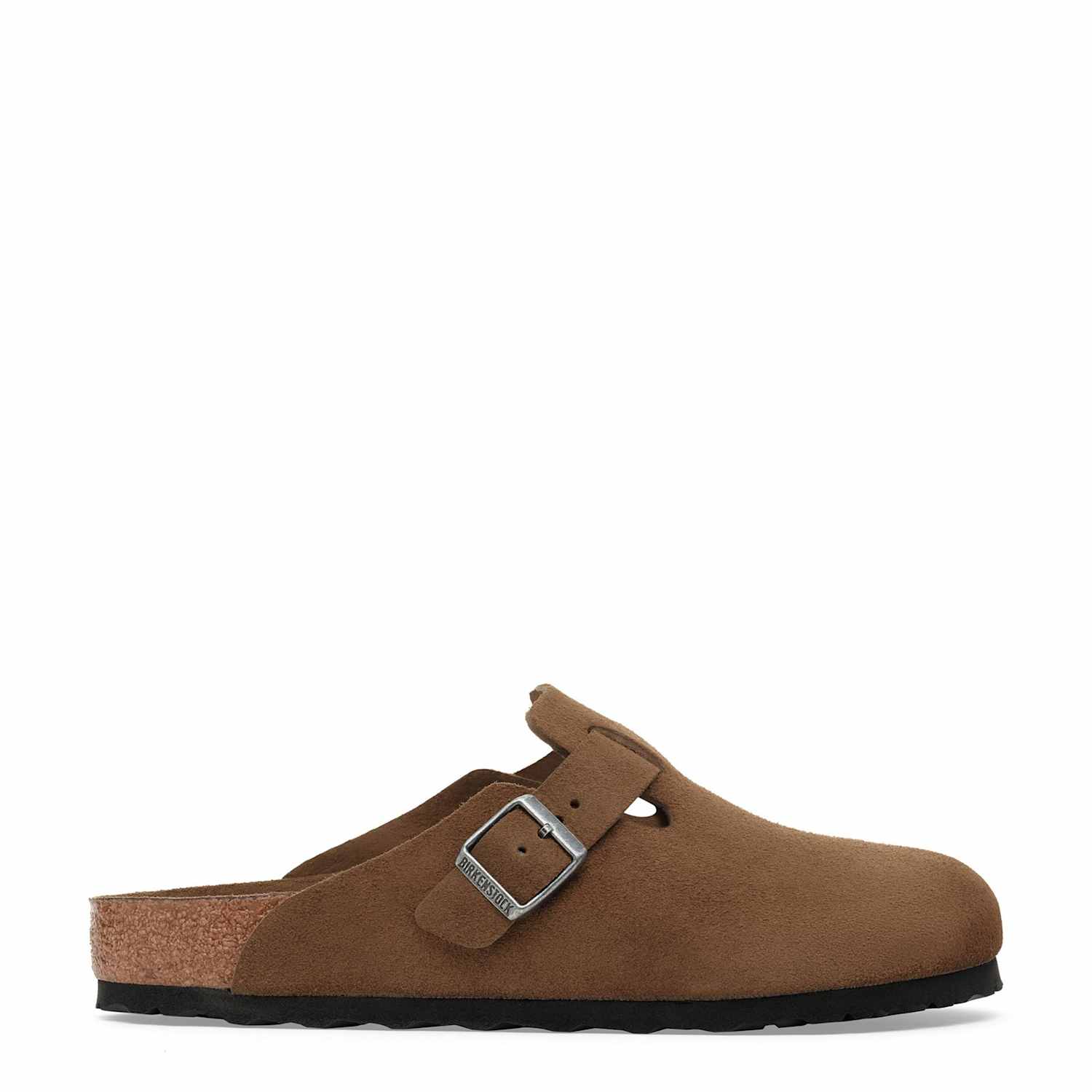 Birkenstock Men's Boston Suede Buckle Footbed Clog Mules - 3½ - Brown - Available at M&S