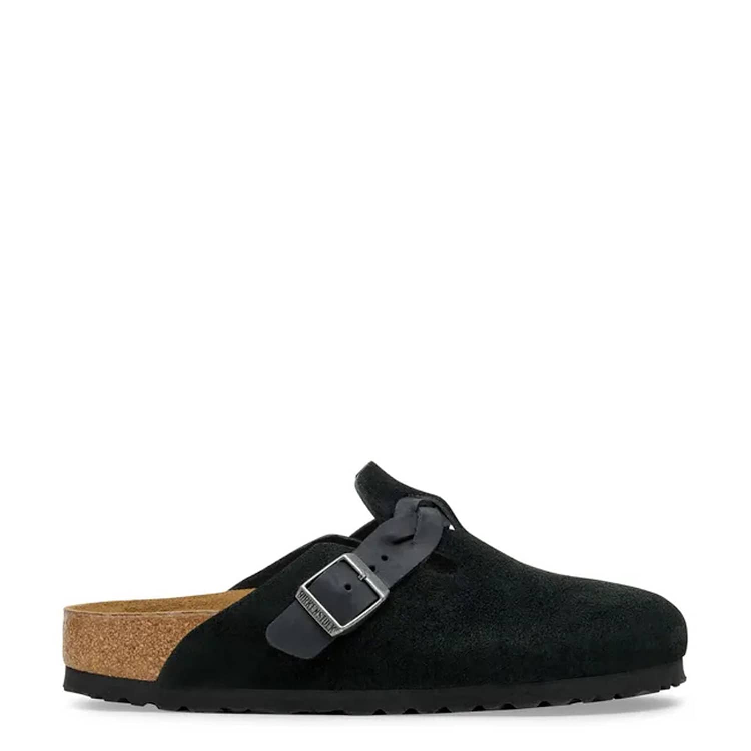 Birkenstock Women's Boston Suede Braided Strap Clogs - 7½ - Black - Available at M&S