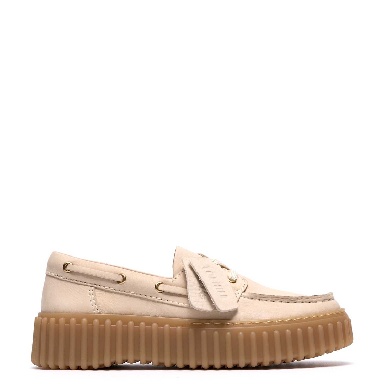 Clarks Women's Leather Platform Boat Shoes - 6½ - Cream - Available at M&S