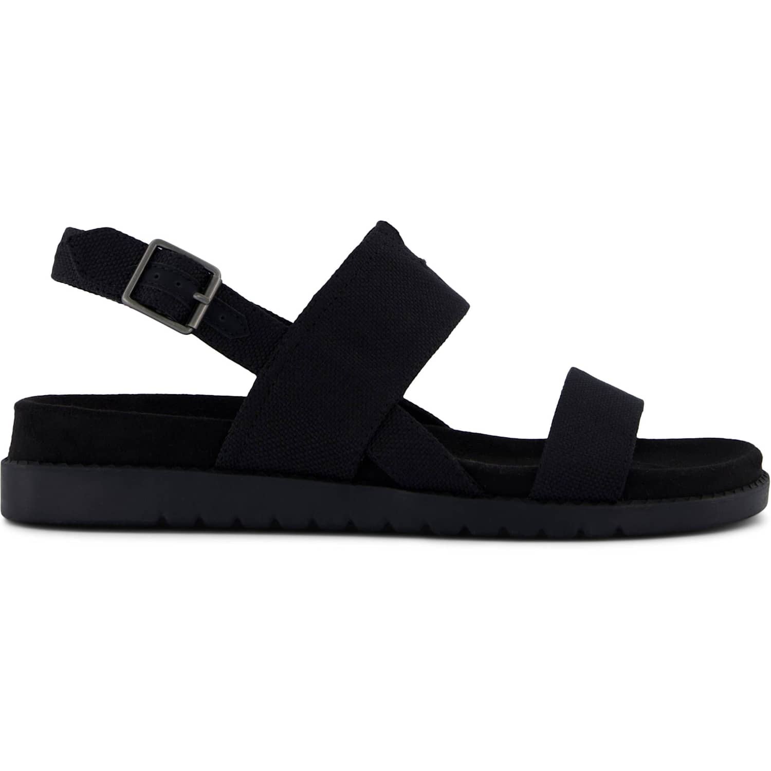 Toms Women's Canvas Strappy Footbed Slingback Sandals - 4 - Black - Available at M&S