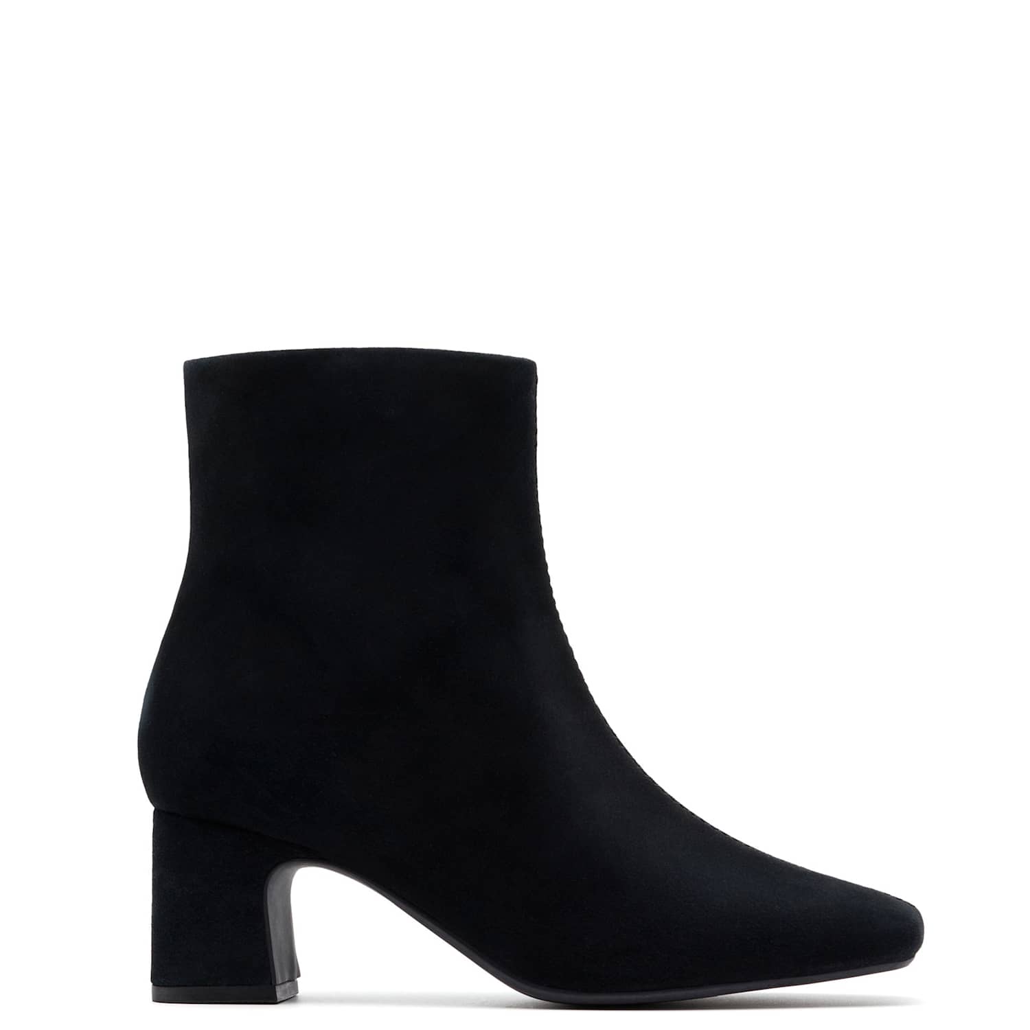 Clarks Women's Suede Block Heel Ankle Boots - 5½/D - Black - Available at M&S