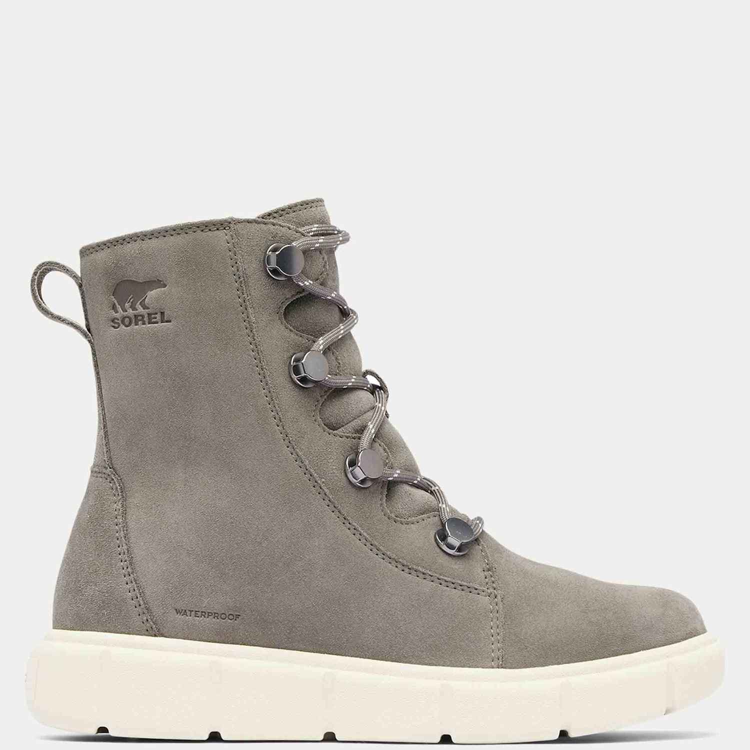 Sorel Women's Explorer Suede Flatform Ankle Boots - 5 - Grey - Available at M&S