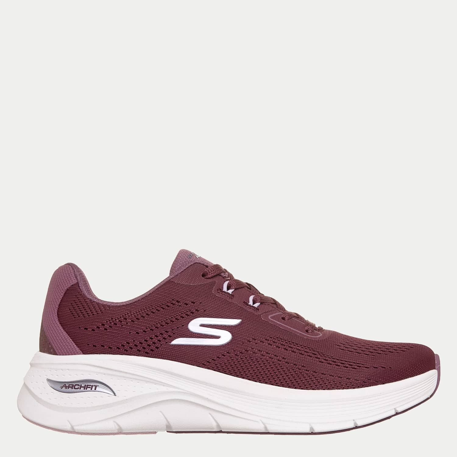 Skechers Women's Arch Fit 3.0 Lace Up Trainers - Burgundy - Available at M&S