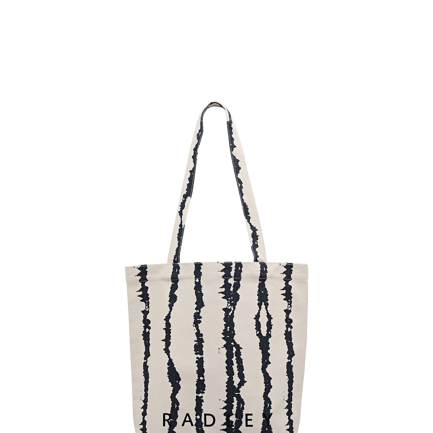 Radley Women's Pure Cotton Canvas Striped Medium Tote Bag - White Mix - Available at M&S