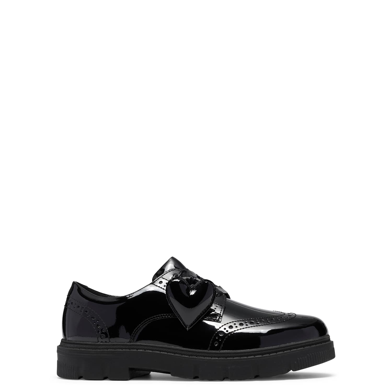 Clarks Girls Patent Leather School Shoes (3-7 Large) - 6½ - Black - Available at M&S