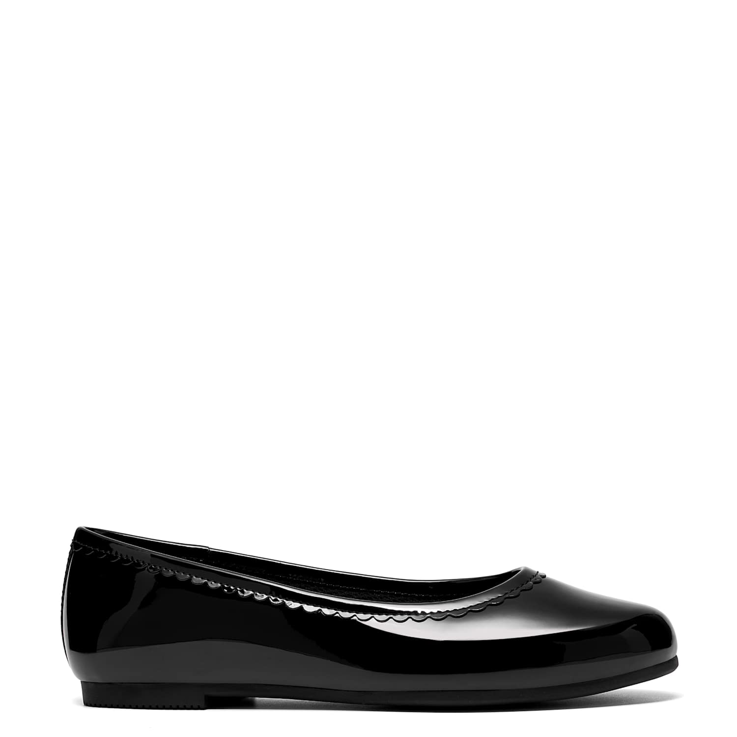 Clarks Girls Leather Slip-on Ballet Pumps (3 Large - 7 Large) - 5 - Black - Available at M&S