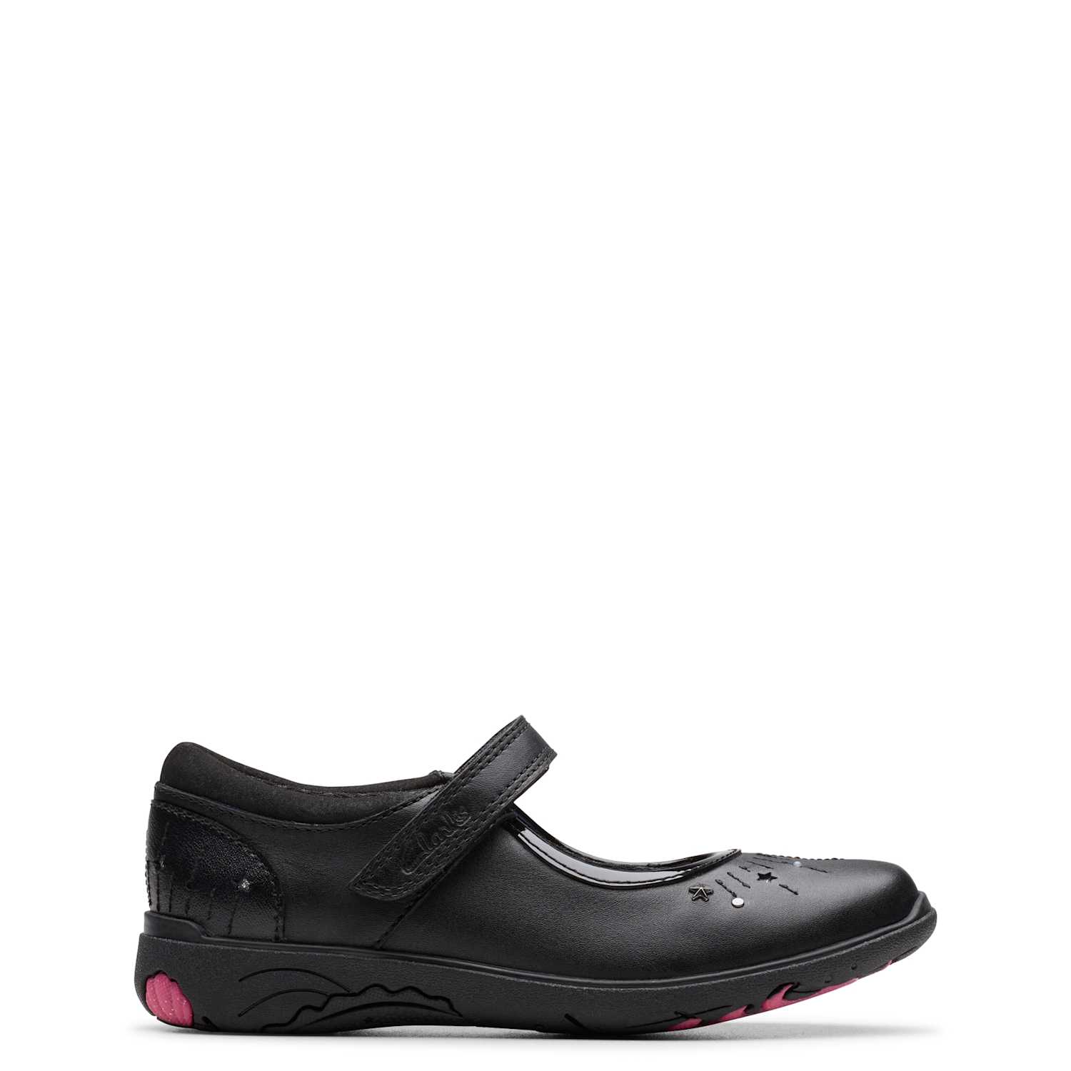Clarks Girls Leather Mary Jane Shoes (7 Small - 2½ Large) - 10 - Black - Available at M&S