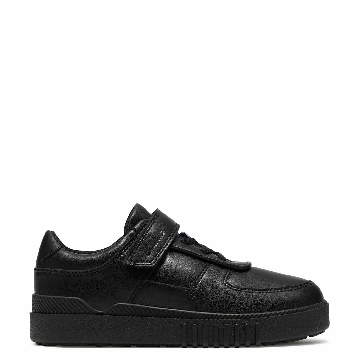 Clarks Boys Leather Riptape School Shoes (13 ½ Small - 2½ Large) - 11½ - Black - Available at M&S