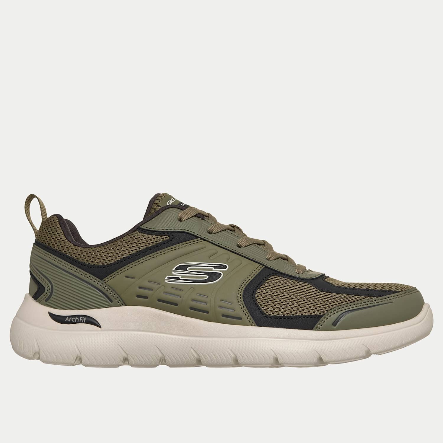 Skechers Men's Arch Fit Summits Leege Trainers - 11 - Olive - Available at M&S