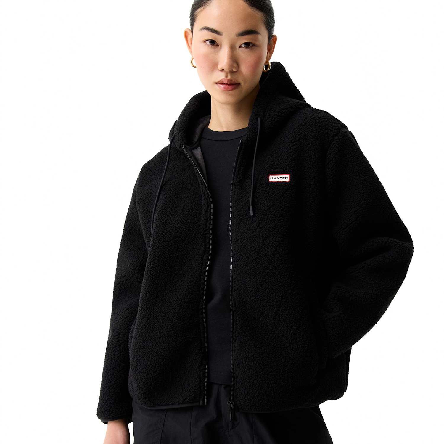 Hunter Women's Bonelle Borg Fleece Jacket - Medium - Black - Available at M&S