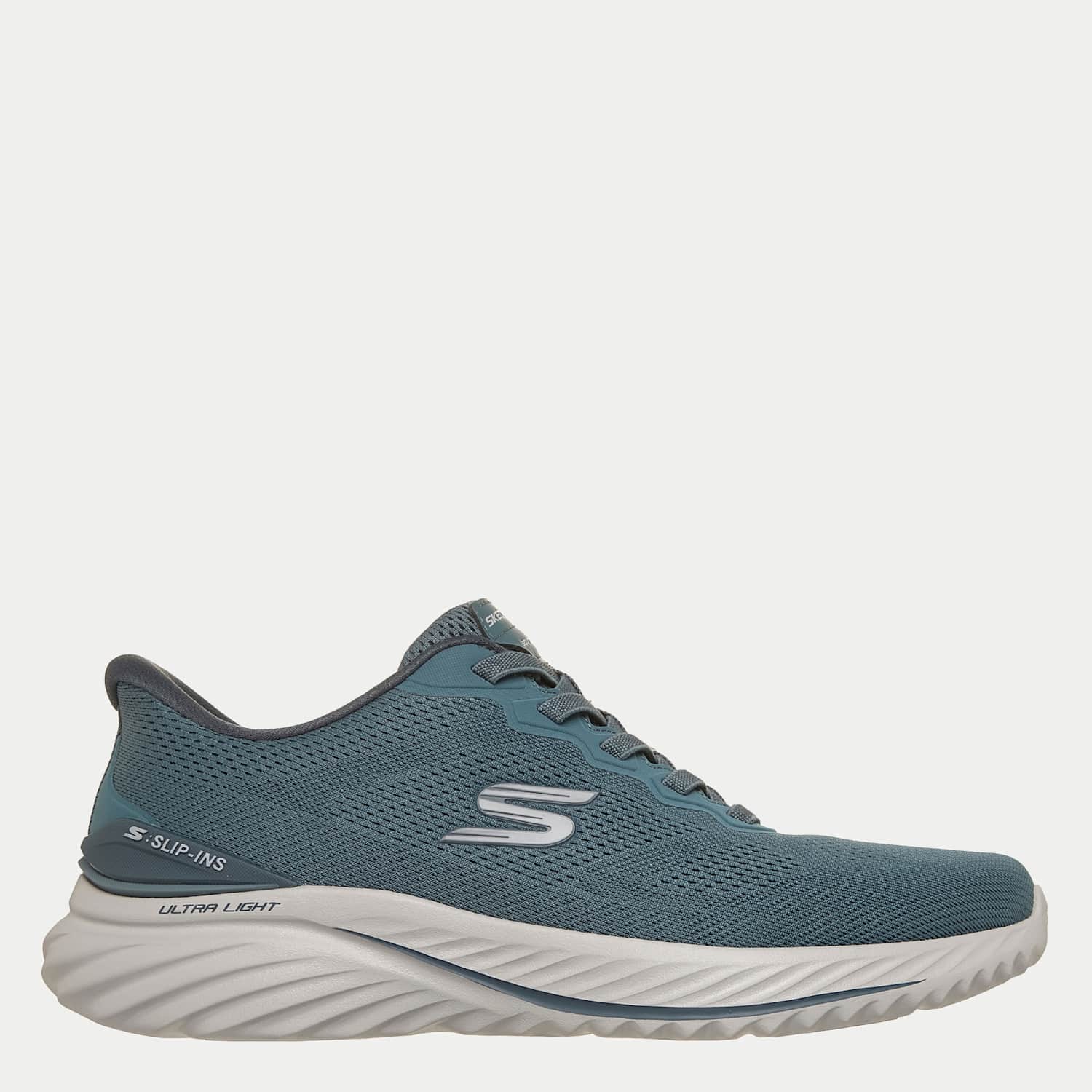 Skechers Men's Wide Fit Bounder 3.0 Reoccurrence Trainers - 7 - Grey Mix - Available at M&S