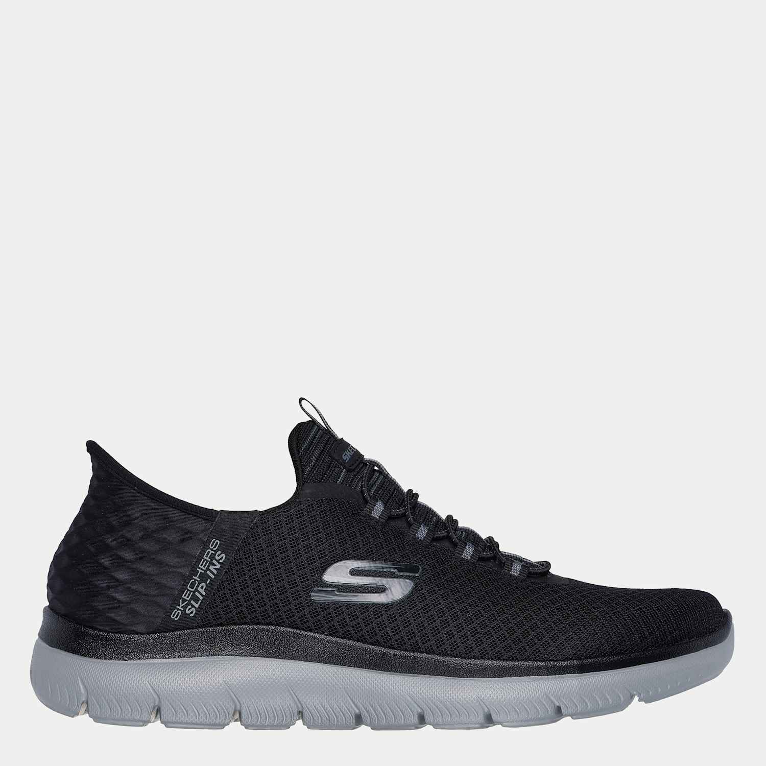Skechers Men's Slip-ins Summits Wide Fit Trainers - 7 - Black Mix - Available at M&S