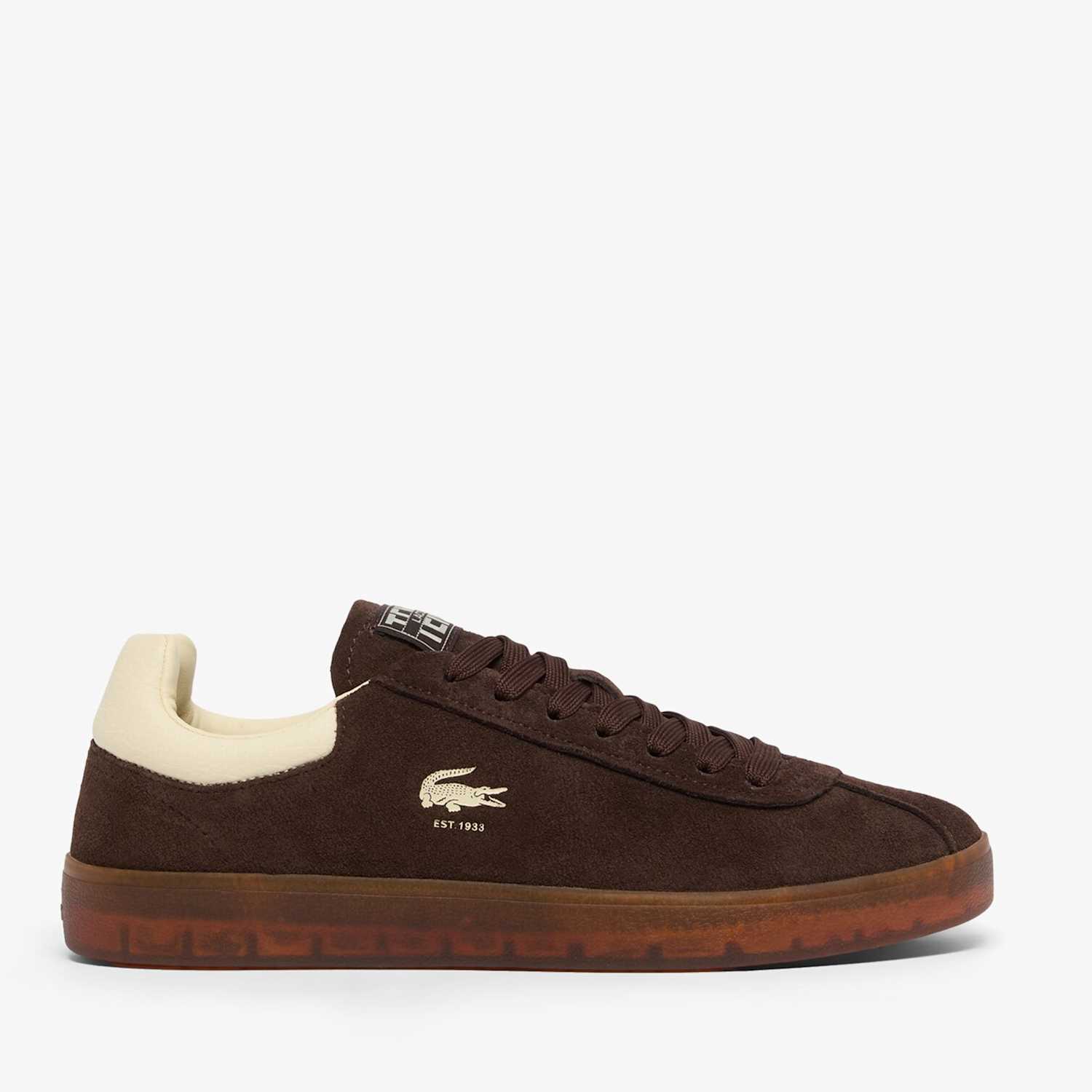 Lacoste Men's Baseshot Suede Trainers - 8 - Brown Mix - Available at M&S