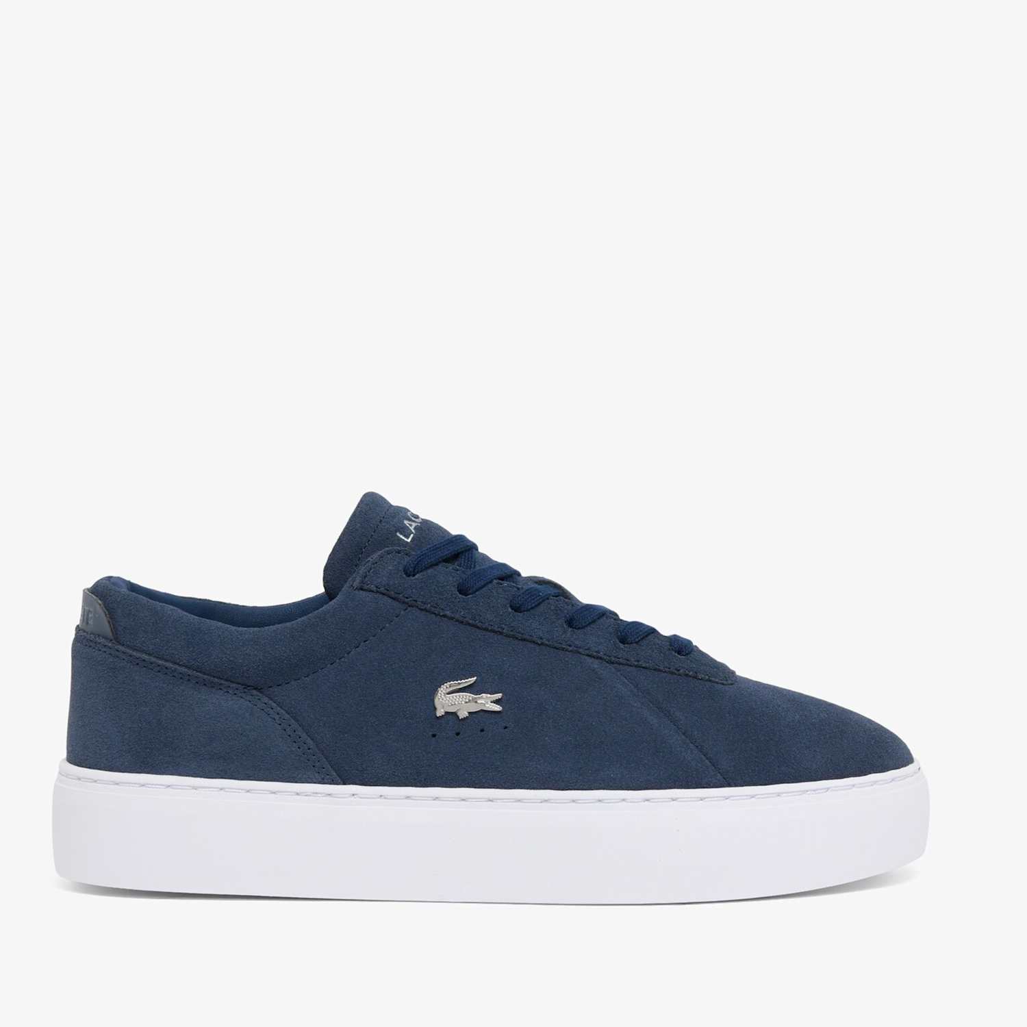 Lacoste Men's Court Set Suede Trainers - 10 - Navy Mix - Available at M&S