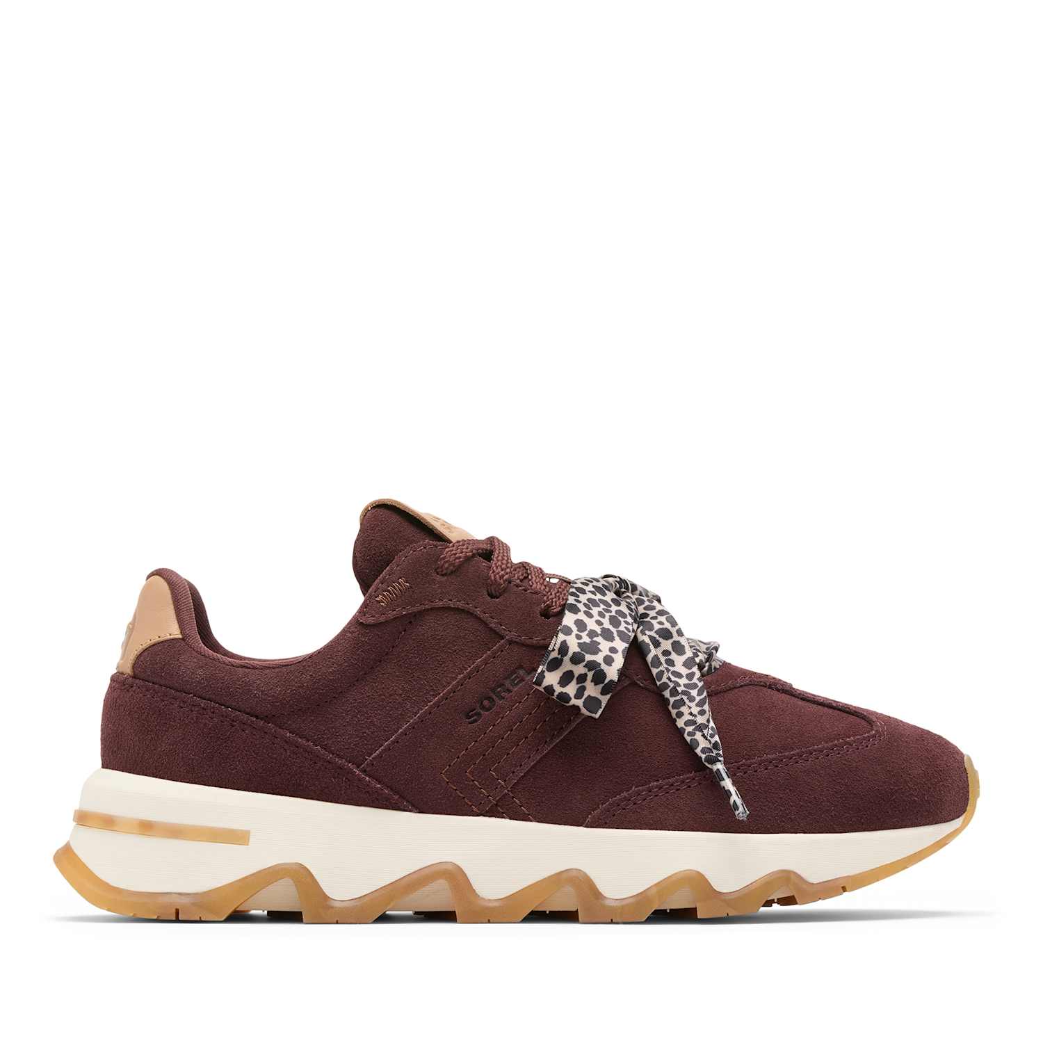 Sorel Women's Kinetic Ember LX Suede Lace Up Trainers - 4 - Brown - Available at M&S