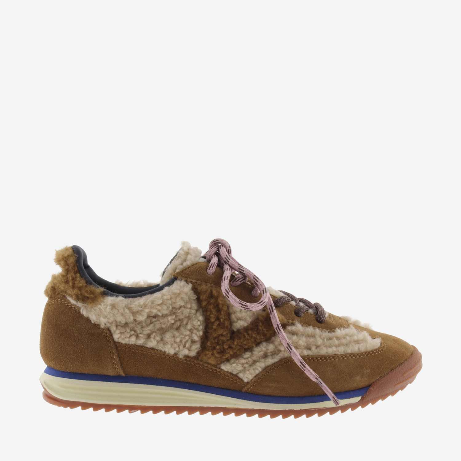 Victoria Women's Suede Trainers - 8 - Beige - Available at M&S