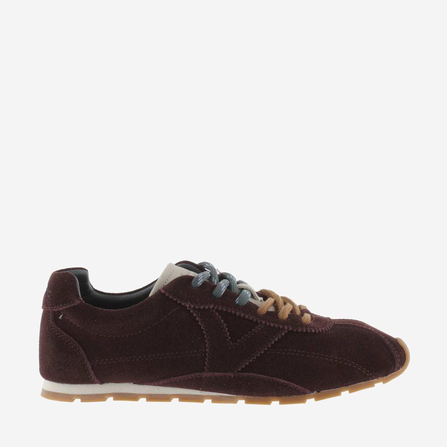 Victoria Women's Suede Lace Up Trainers - 8 - Burgundy - Available at M&S