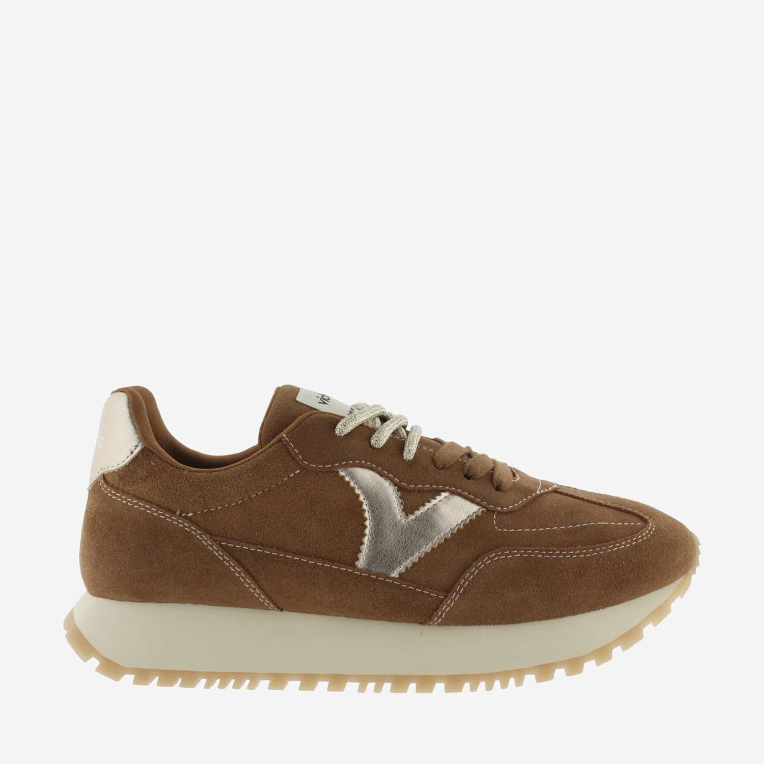Victoria Women's Suede Chunky Trainers - 6 - Camel - Available at M&S