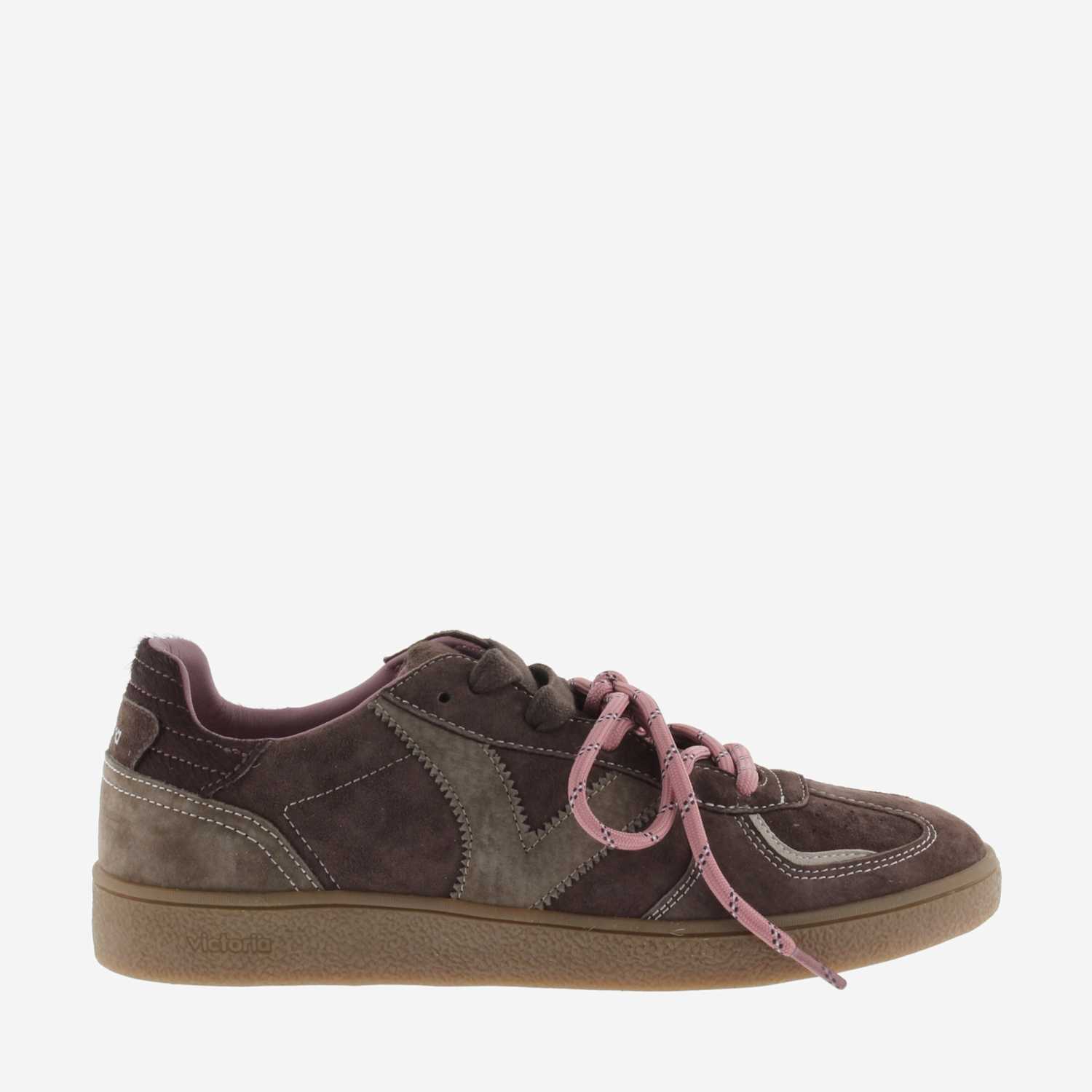 Victoria Women's Suede Lace Up Trainers - 8 - Brown - Available at M&S