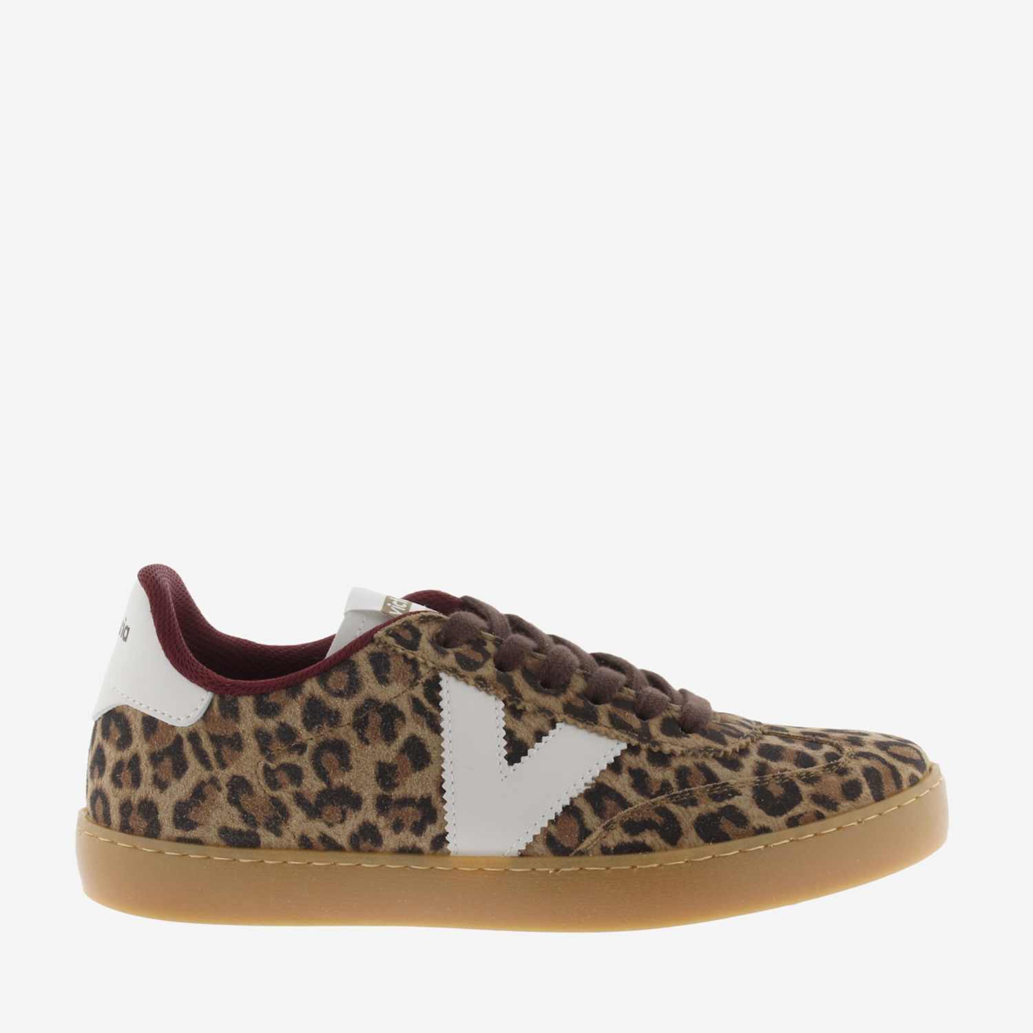 Victoria Women's Suede Leopard Print Trainers - 4 - Brown - Available at M&S