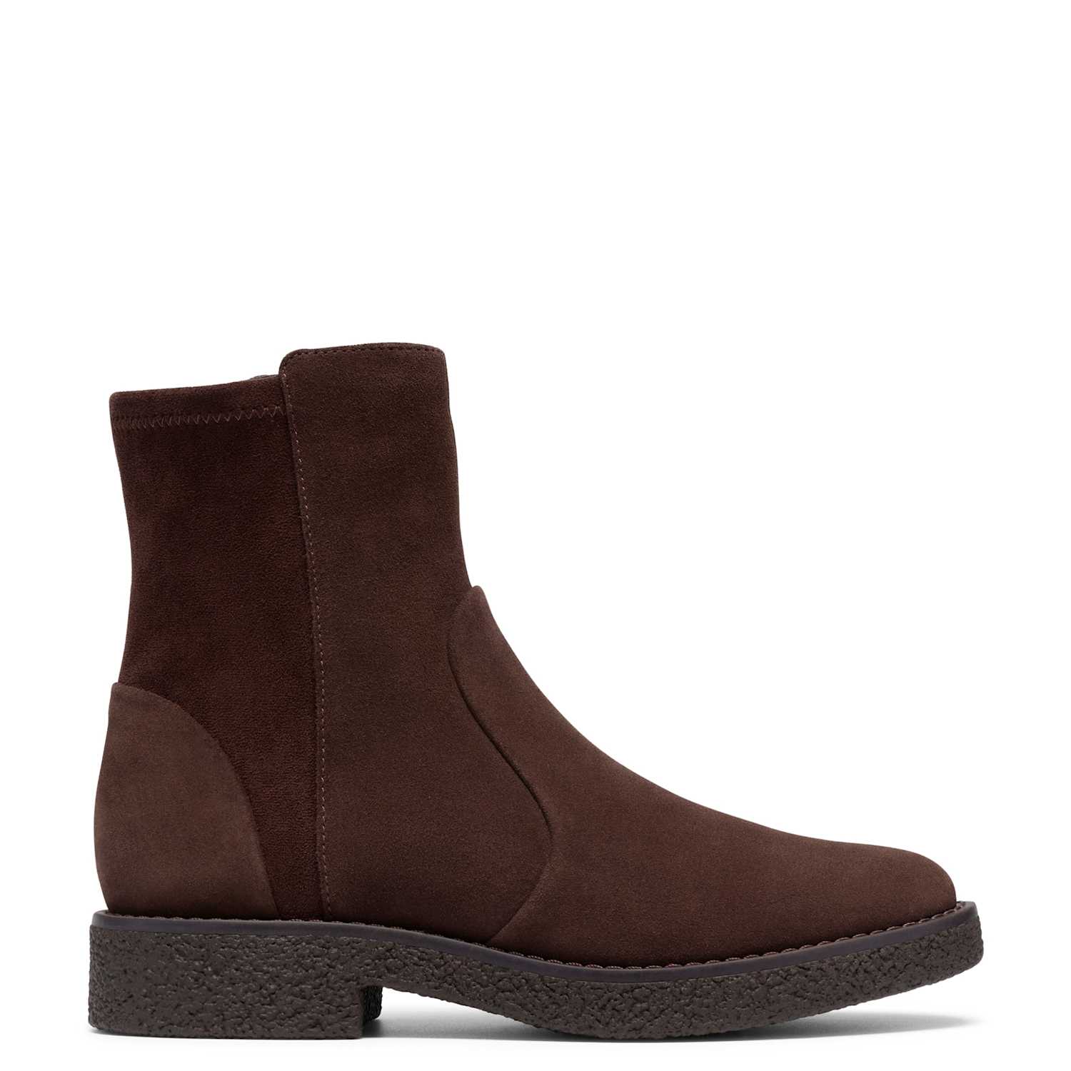 Clarks Women's Suede Block Heel Ankle Boots - 7 - Dark Brown - Available at M&S
