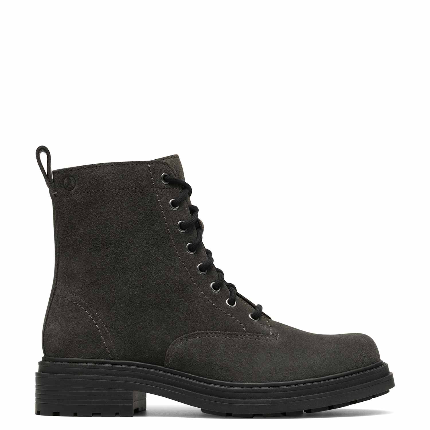 Clarks Women's Suede Lace Up Ankle Boots - 5½ - Dark Grey - Available at M&S