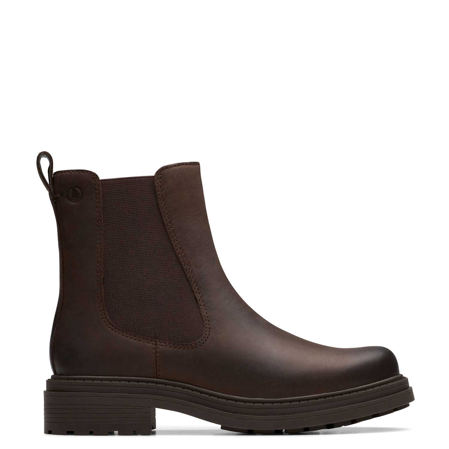 Clarks Women's Suede Chelsea Block Heel Boots - 5 - Brown - Available at M&S