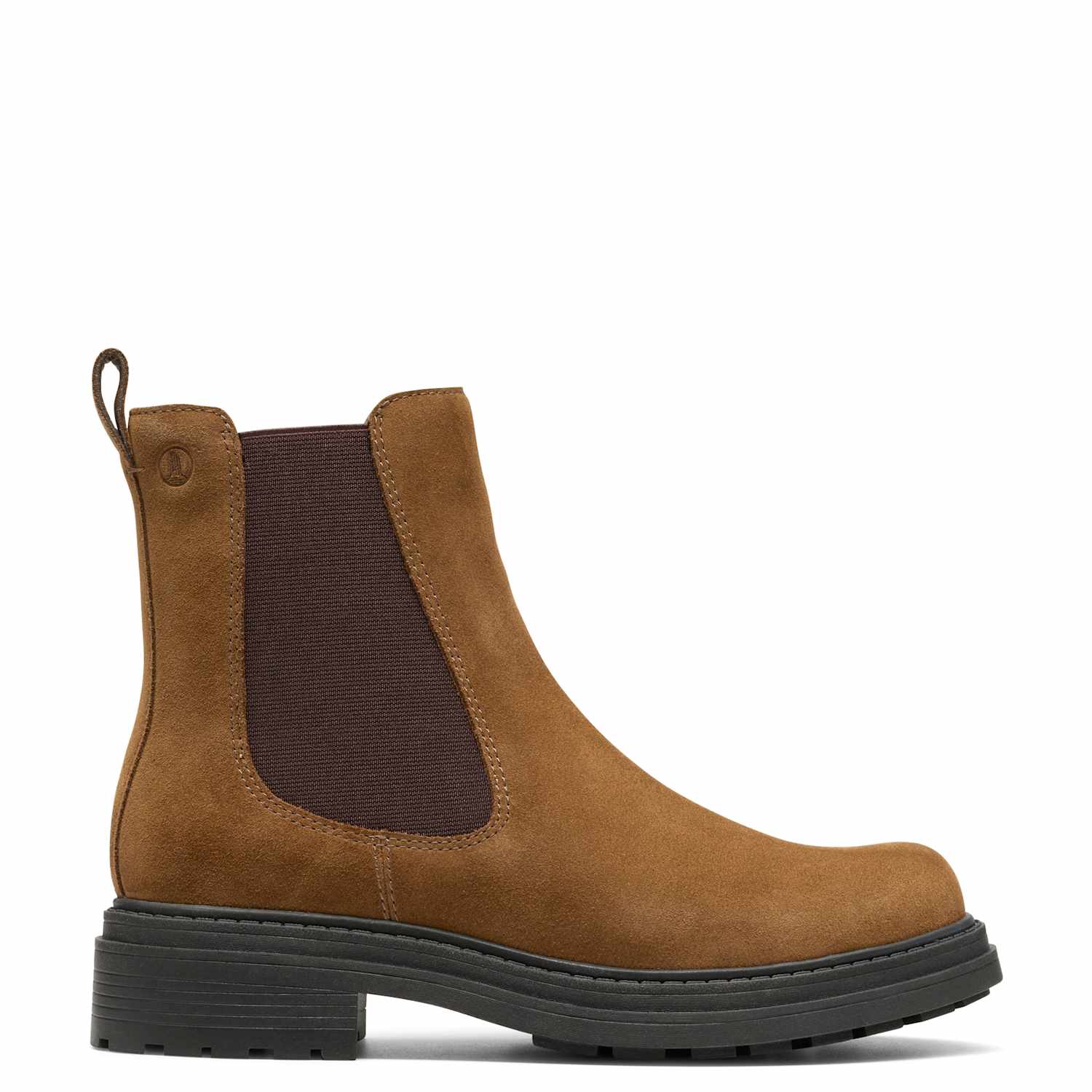 Clarks Women's Suede Block Heel Chelsea Boots - 4 - Brown - Available at M&S
