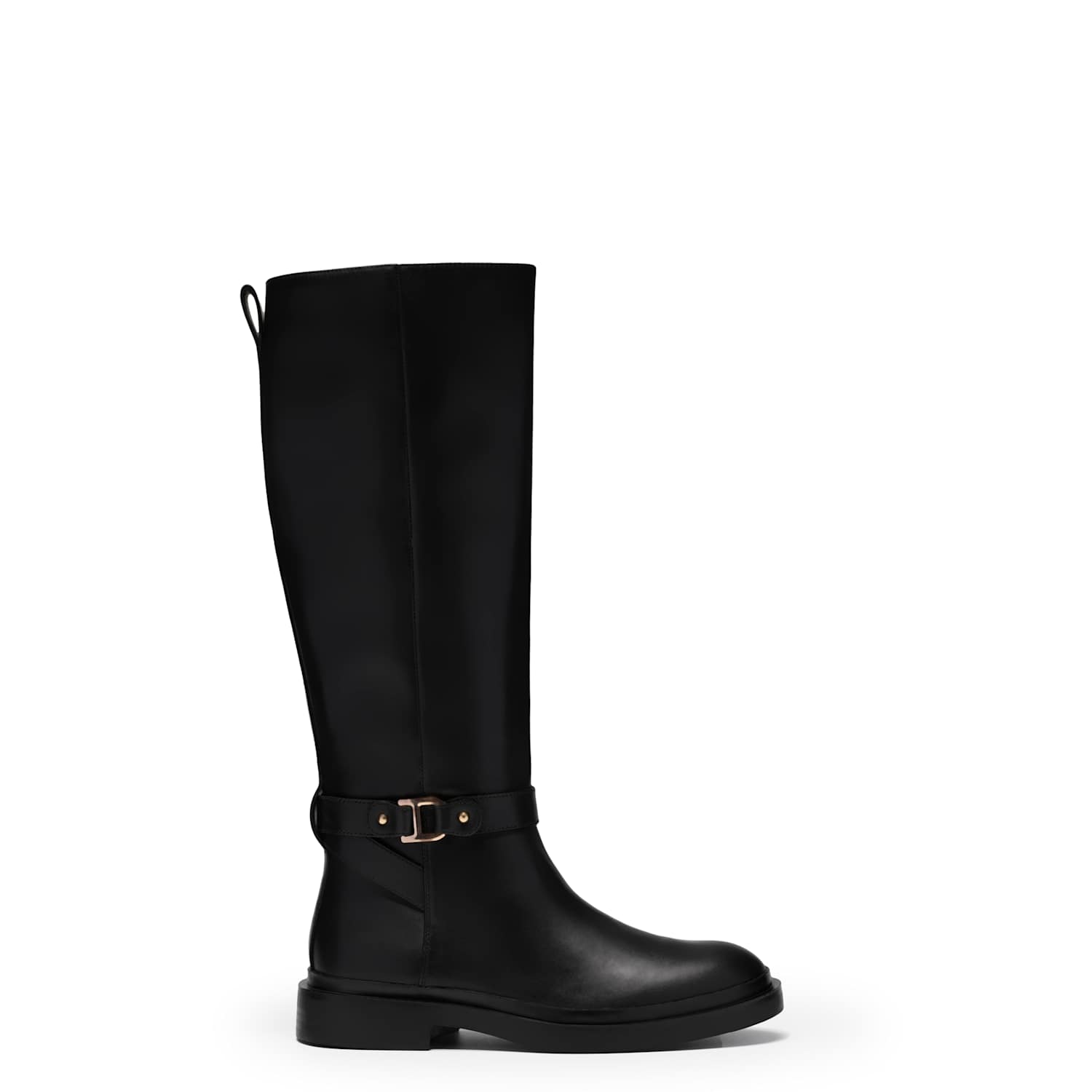Clarks Men's Leather Buckle Knee High Boots - 10½ - Black - Available at M&S