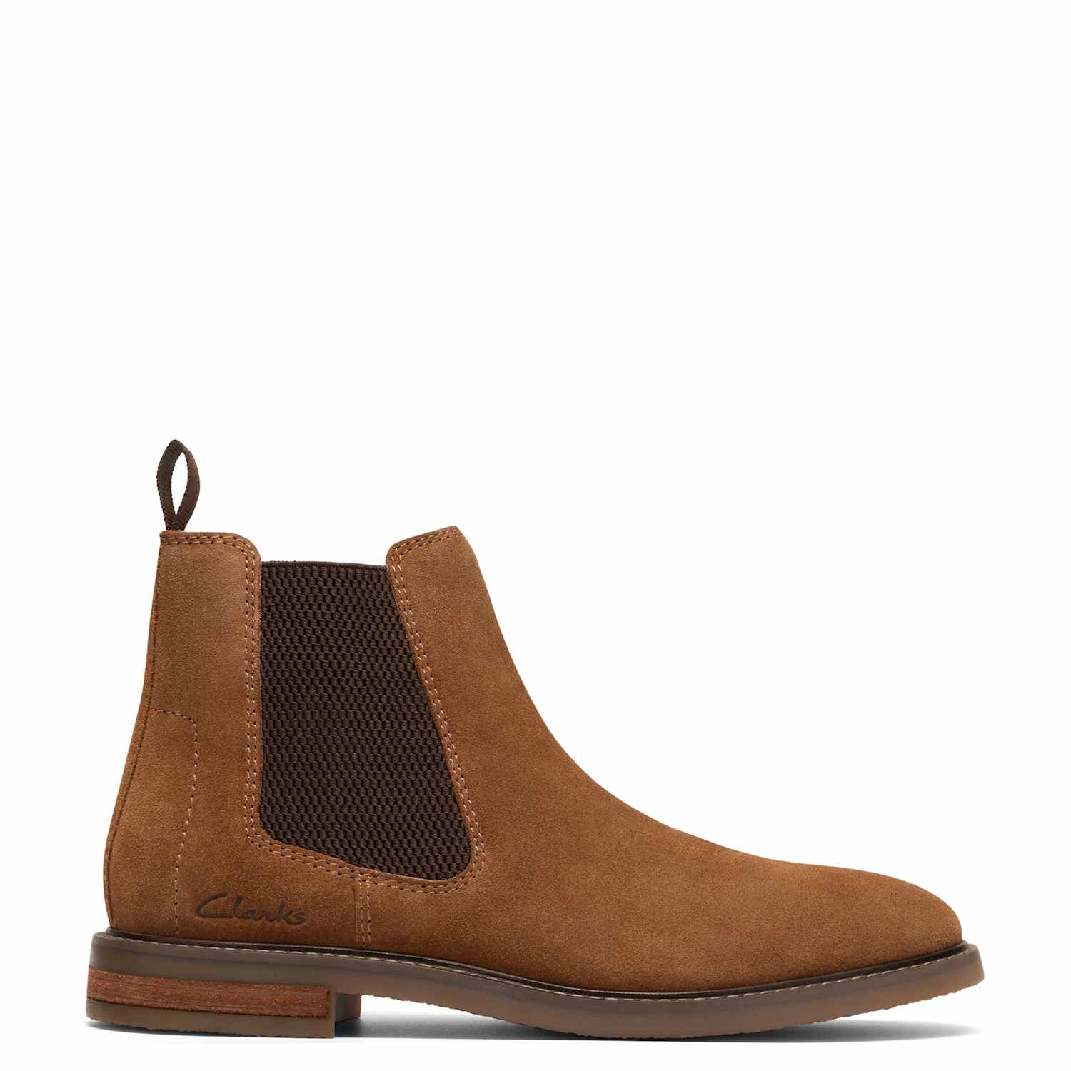 Clarks Men's Jaxen Easy Suede Chelsea Ankle Boots - 6 - Tan - Available at M&S