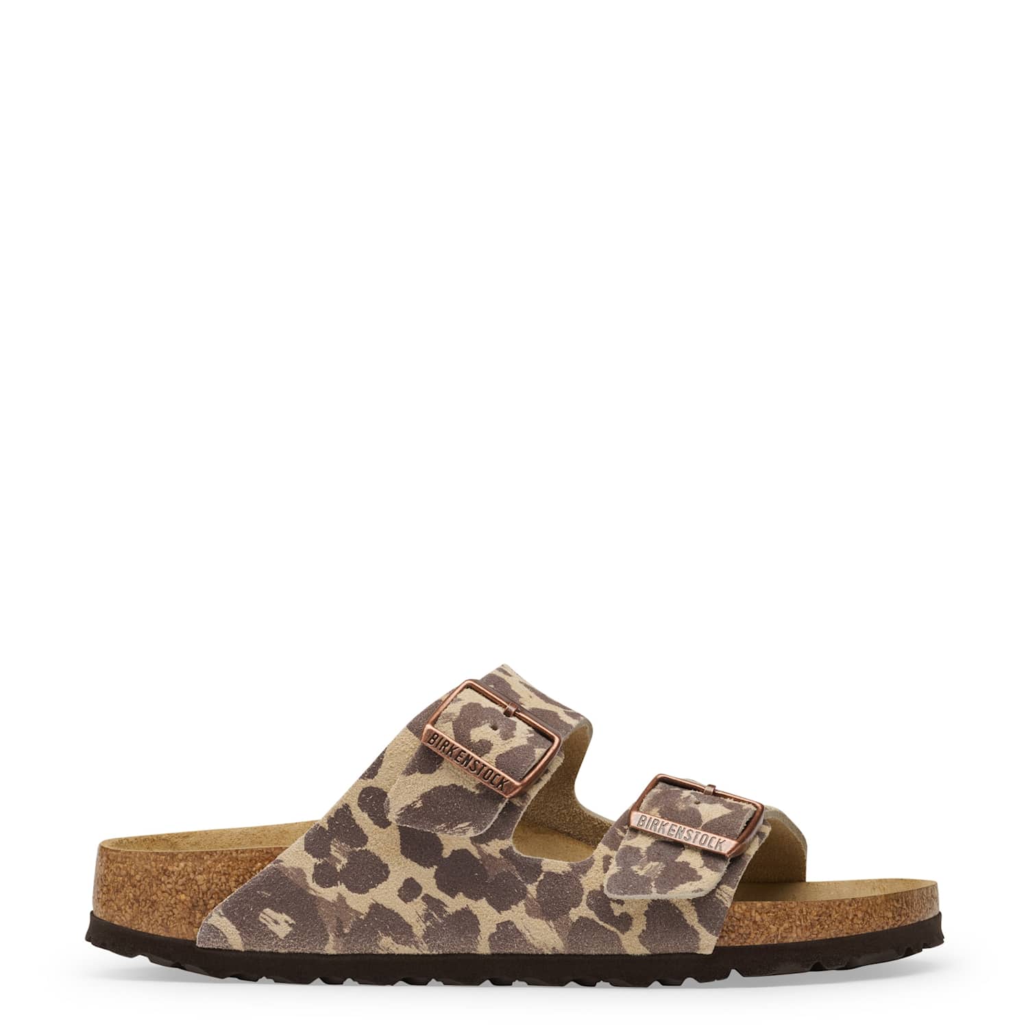 Birkenstock Women's Arizona Suede Animal Print Footbed Sandals - 4½ - Beige - Available at M&S