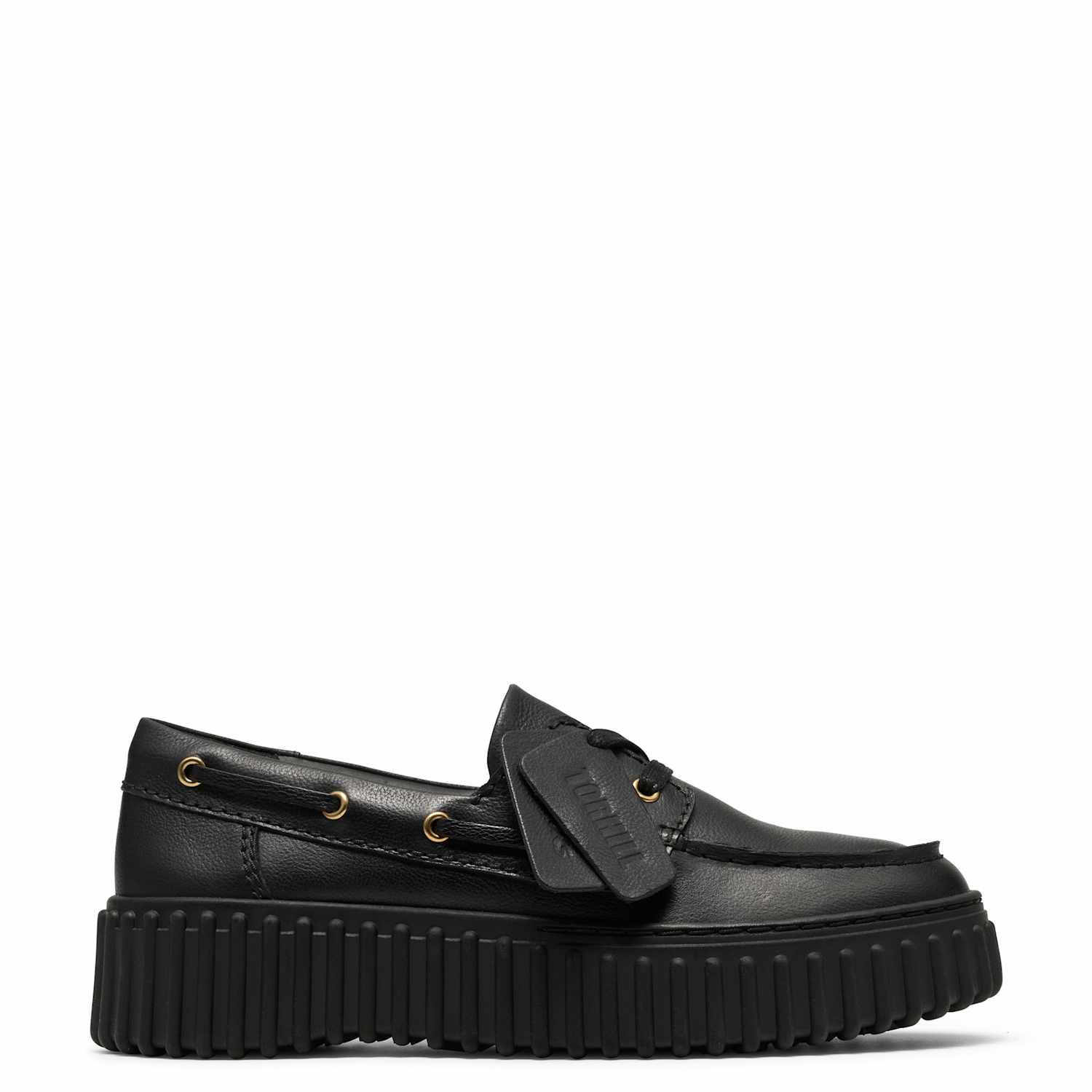 Clarks Women's Leather Chunky Lace Up Boat Shoes - 3 - Black - Available at M&S
