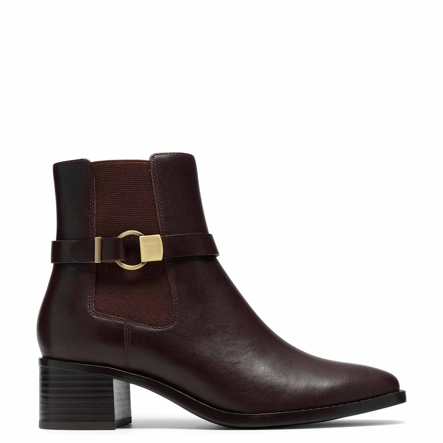 Clarks Women's Wrenn Buckle Leather Ankle Boots - 6 - Dark Brown - Available at M&S