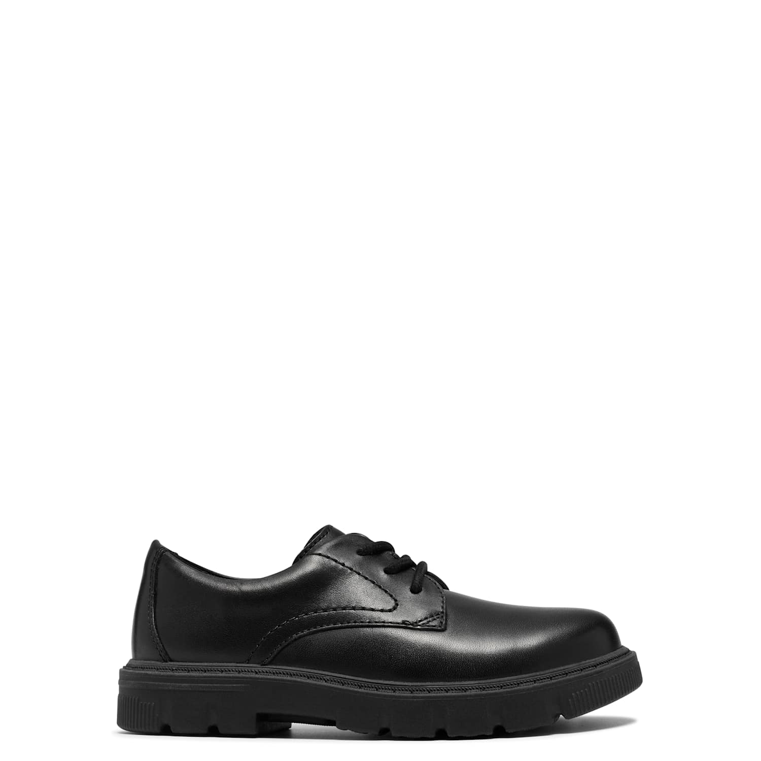 Clarks Boys Leather Derby Shoes (10 Small - 2½ Large) - 12½ - Black - Available at M&S