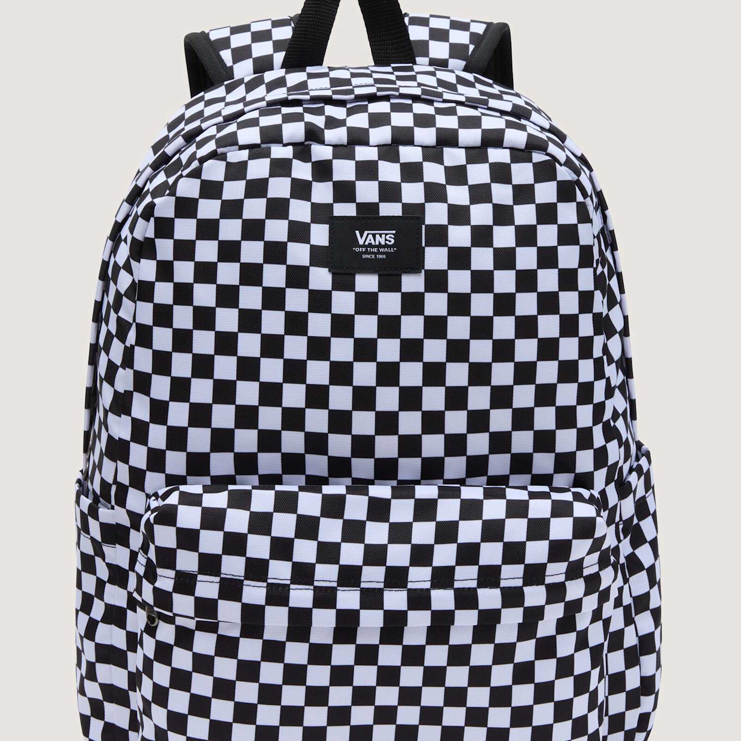 Vans Men's Old Skool Checked Backpack - White/Black - Available at M&S