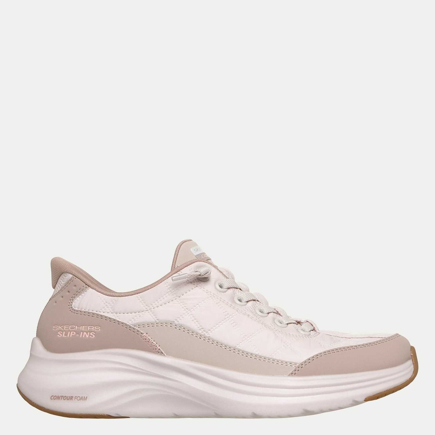 Skechers Women's Contour Foam Cosy Fit Trainers - 5 - Natural Mix - Available at M&S