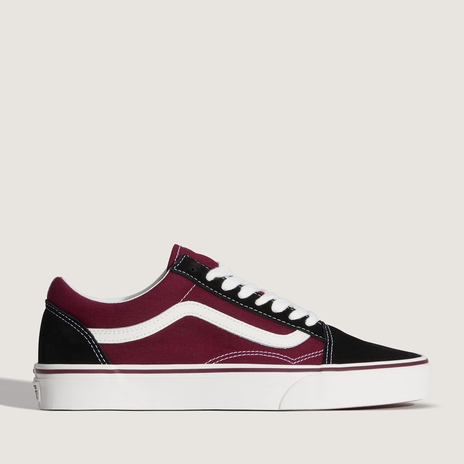 Vans Men's Old Skool Suede & Canvas Lace Up Trainers - 8 - Burgundy - Available at M&S