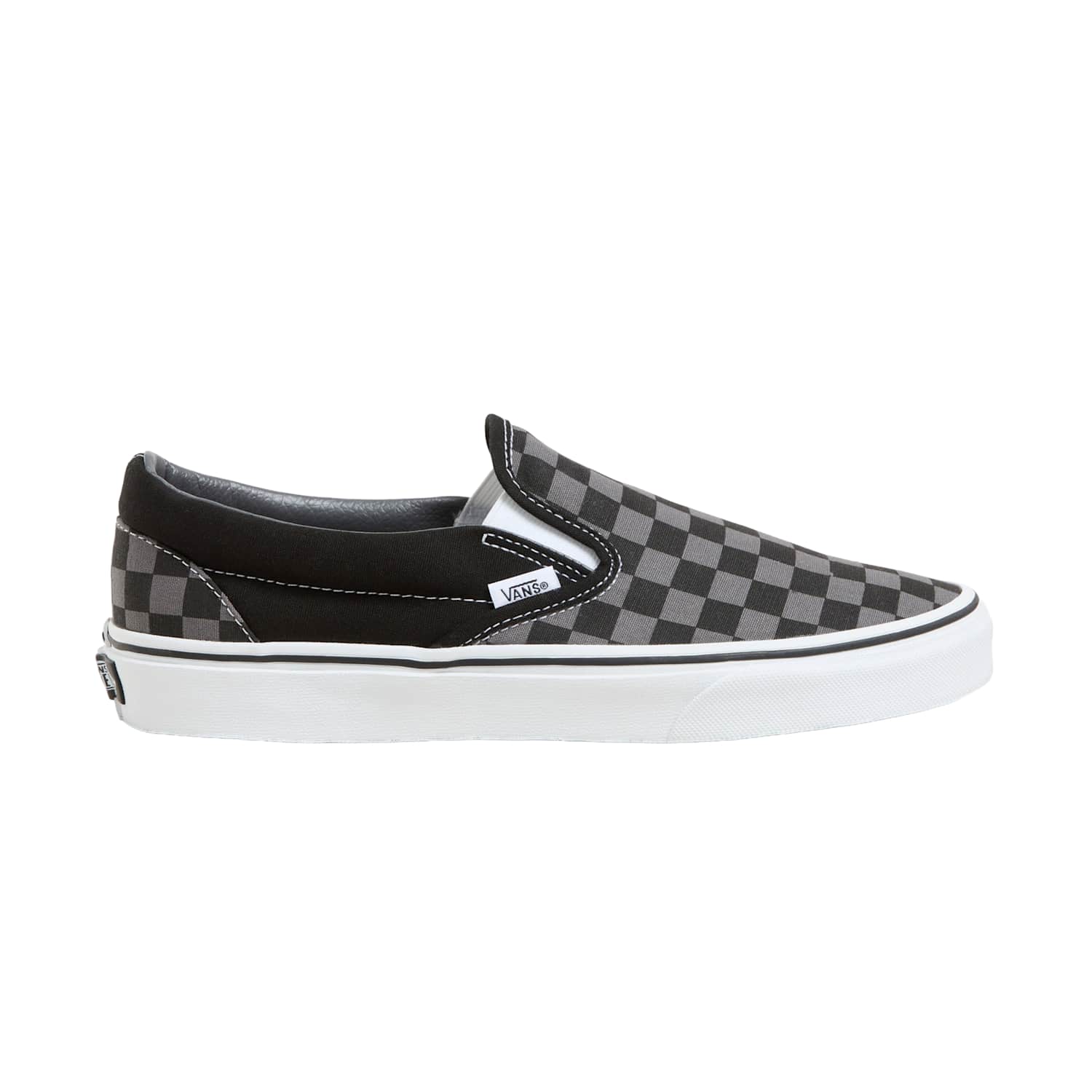 Vans Women's Classic Slip-On Canvas Checkerboard Trainers - 5 - Black Mix - Available at M&S