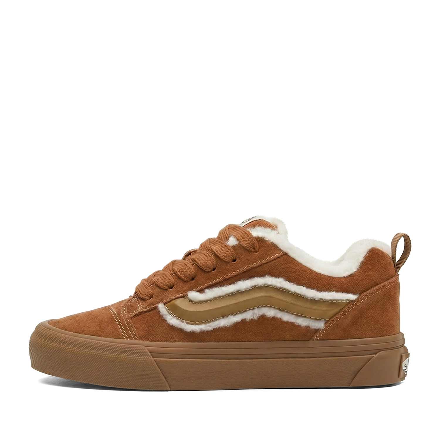 Vans Women's Knu Skool Suede Chunky Trainers - 3 - Medium Brown - Available at M&S