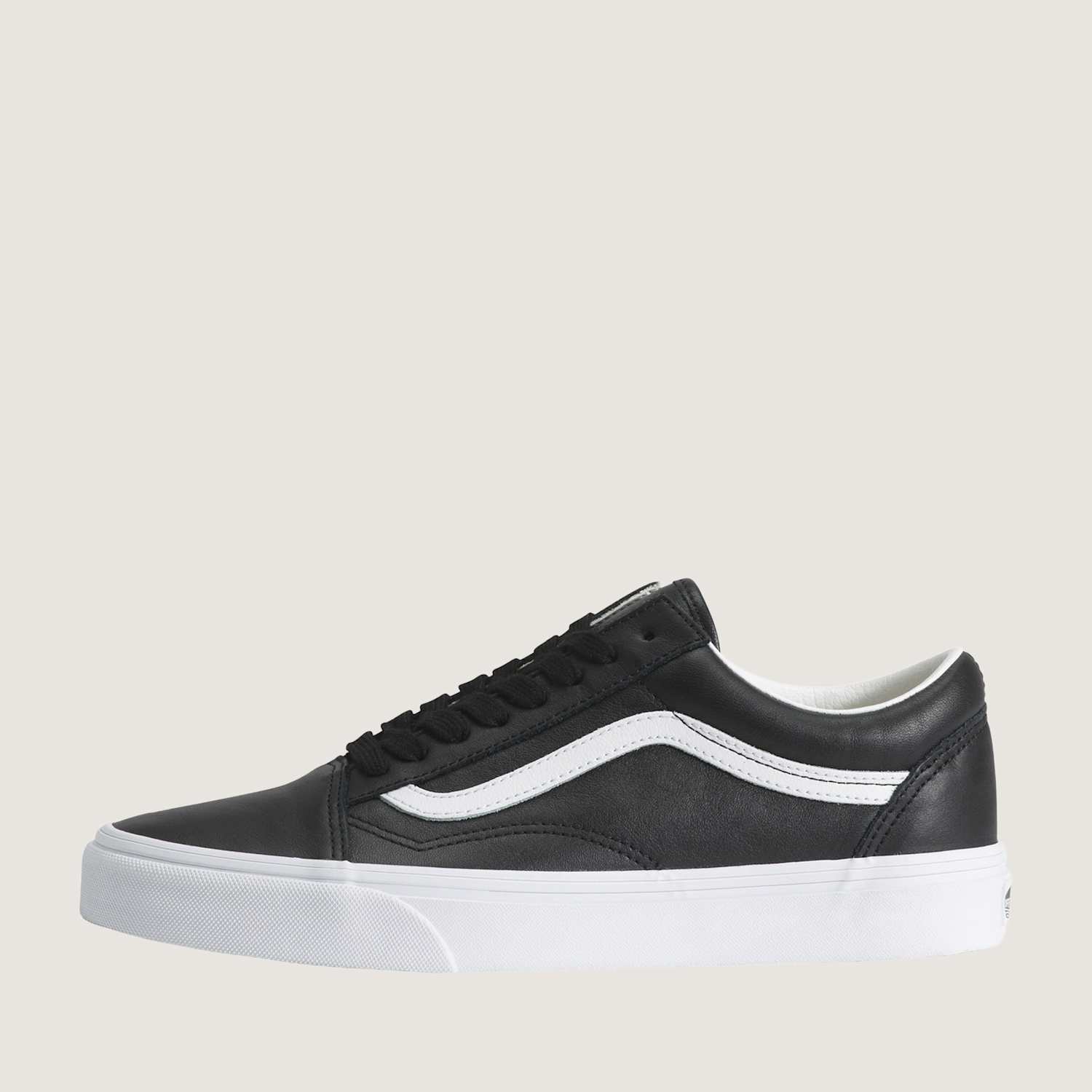 Vans Women's Old Skool Leather Trainers - 9 - Black - Available at M&S