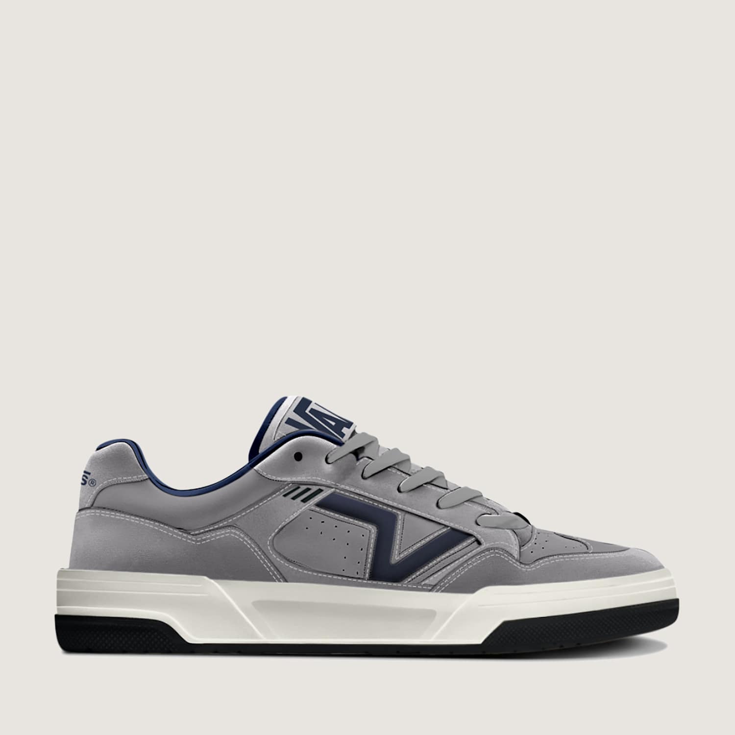 Vans Men's Upland Leather Lace Up Trainers - 10 - Medium Grey - Available at M&S