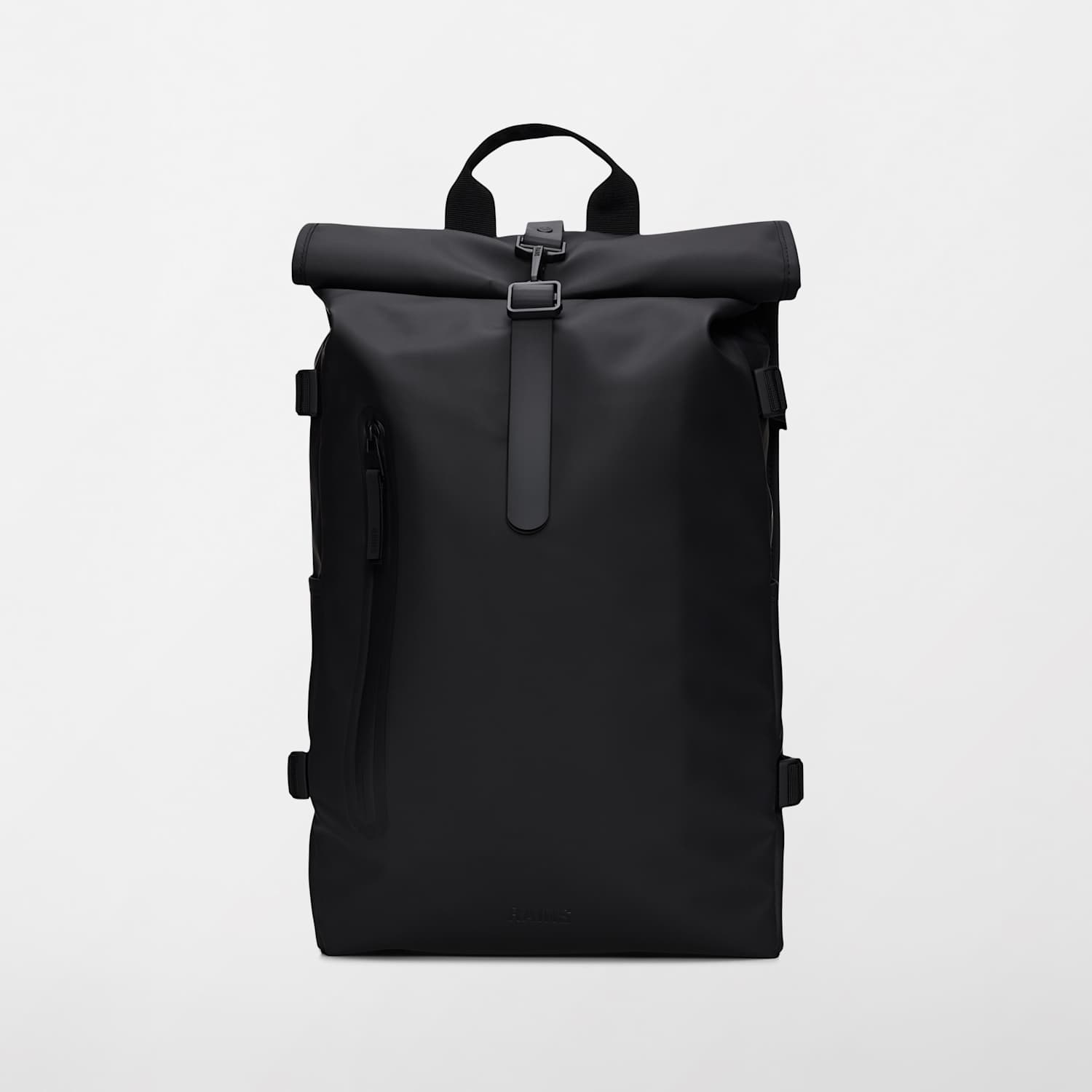 Rains Men's Large Roll Top Waterproof Rucksack - Black - Available at M&S
