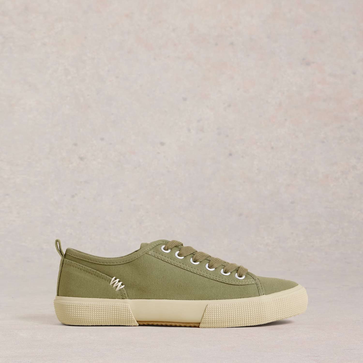 White Stuff Women's Canvas Trainers - 8 - Green - Available at M&S