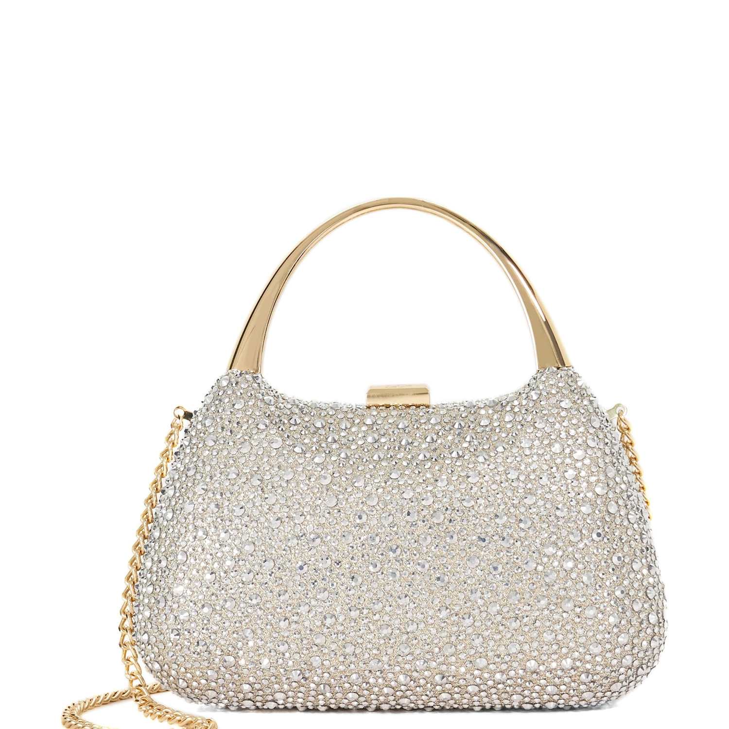 Dune London Women's Diamante Gold-Tone Handle Clutch Bag - Available at M&S