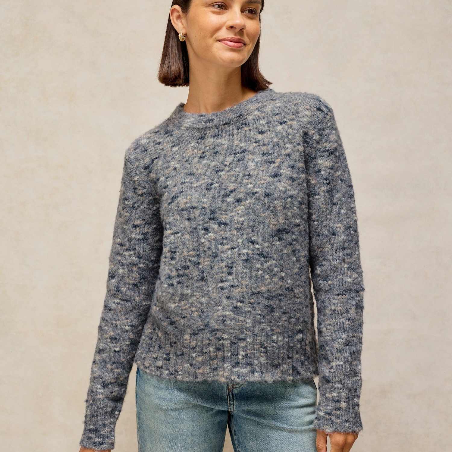 White Stuff Women's Nena Nep Jumper - 10 - Grey Mix - Available at M&S